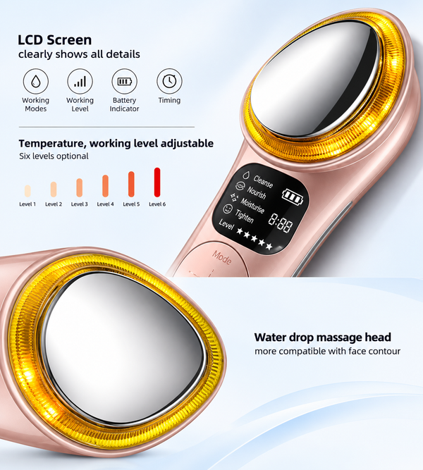 ILIFT LED Ionic Beauty Device - Cleansing, Moisturizing & Skin Firming