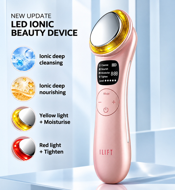 ILIFT LED Ionic Beauty Device - Cleansing, Moisturizing & Skin Firming
