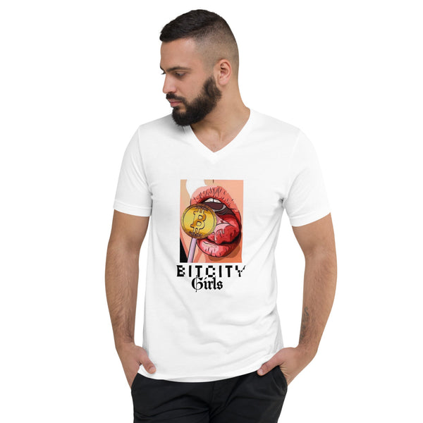 M&K Short Sleeve V-Neck Bitcity Girls